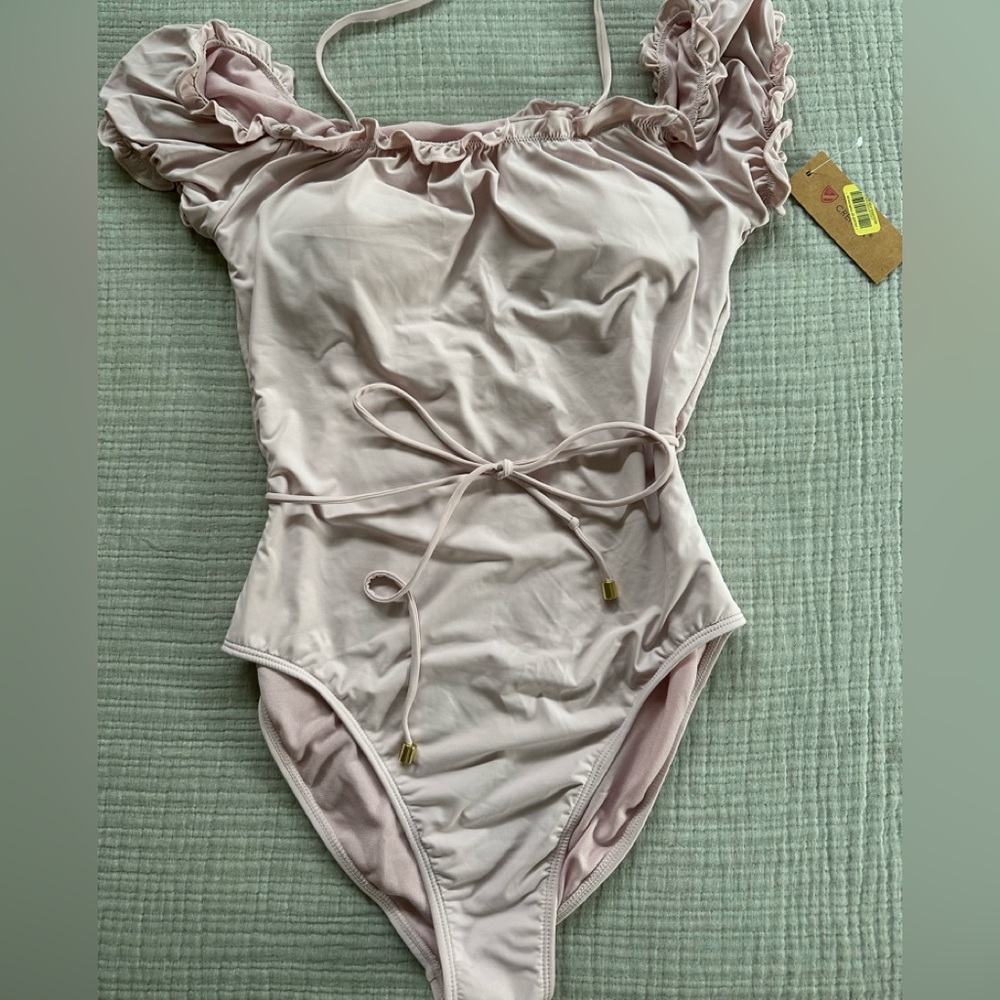 NWT Cremieux pale pink one piece swimsuit size Medium. New with tags.